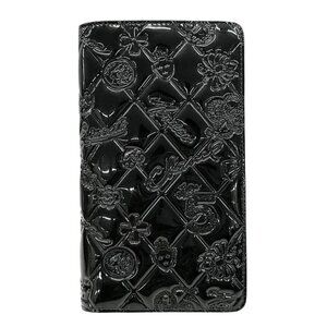 Chanel Wallet Icon Enamel Black Silver